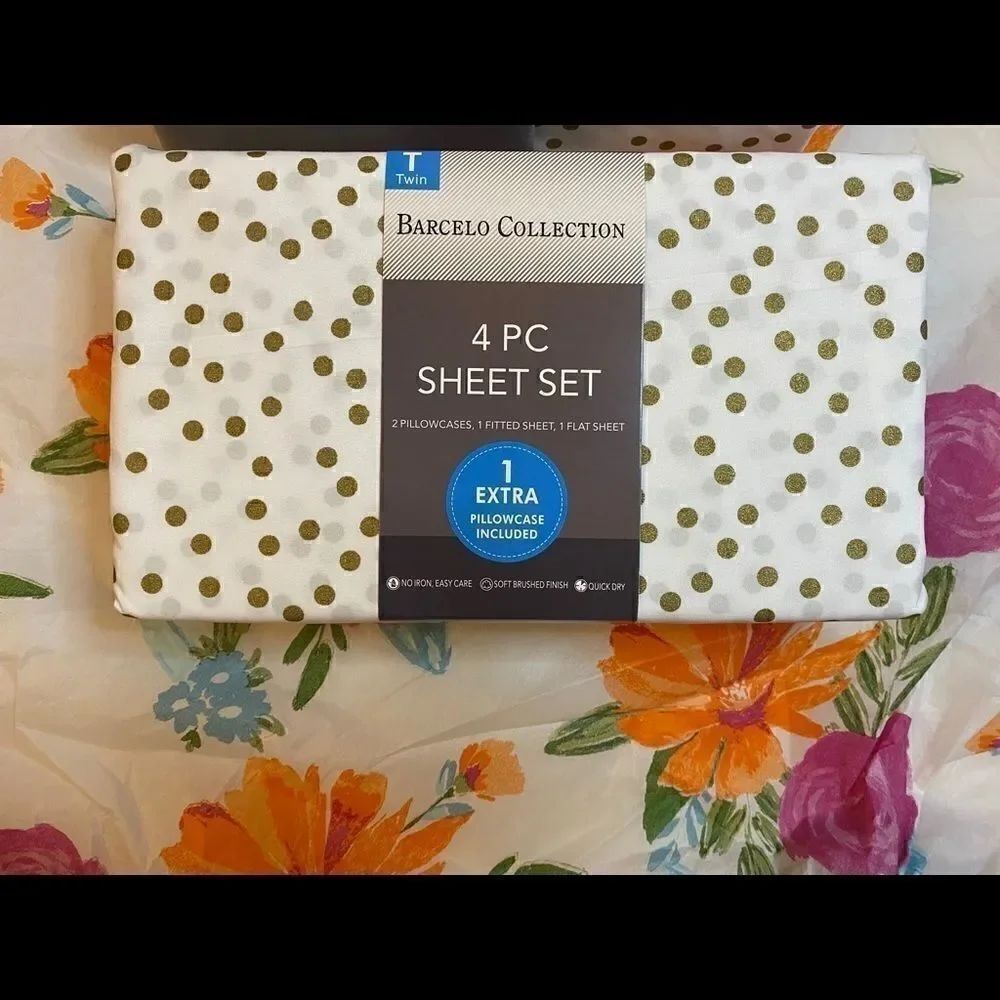 🛍Barcelo Collection 4 PC Sheet Set . Size: Twin - Picture 3 of 9